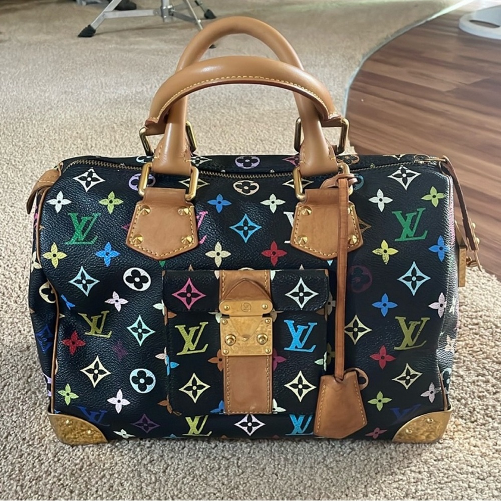 Louis Vuitton Multi colored multicolor Speedy 30